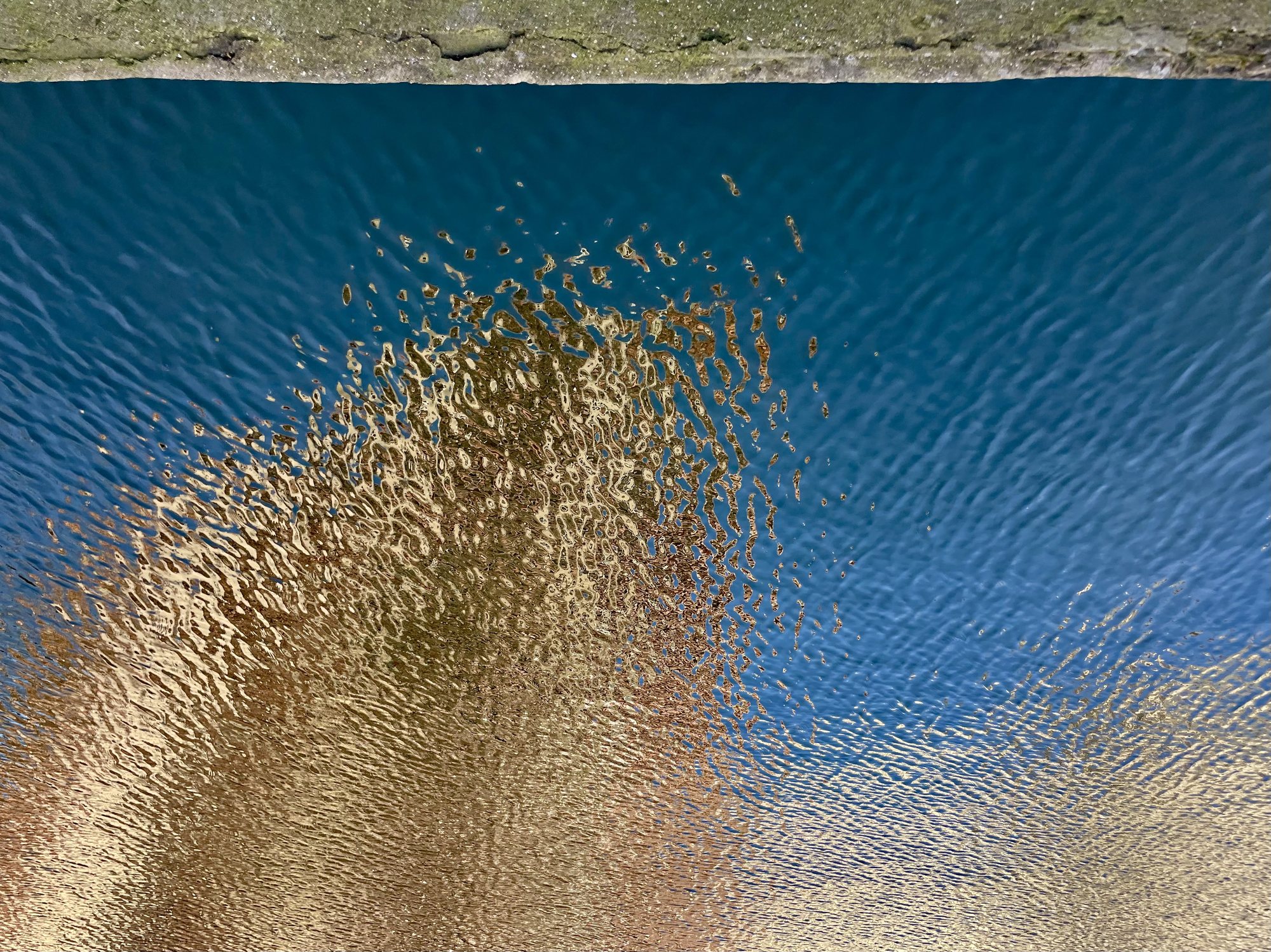 Reflet doré dans l'eau, Paris