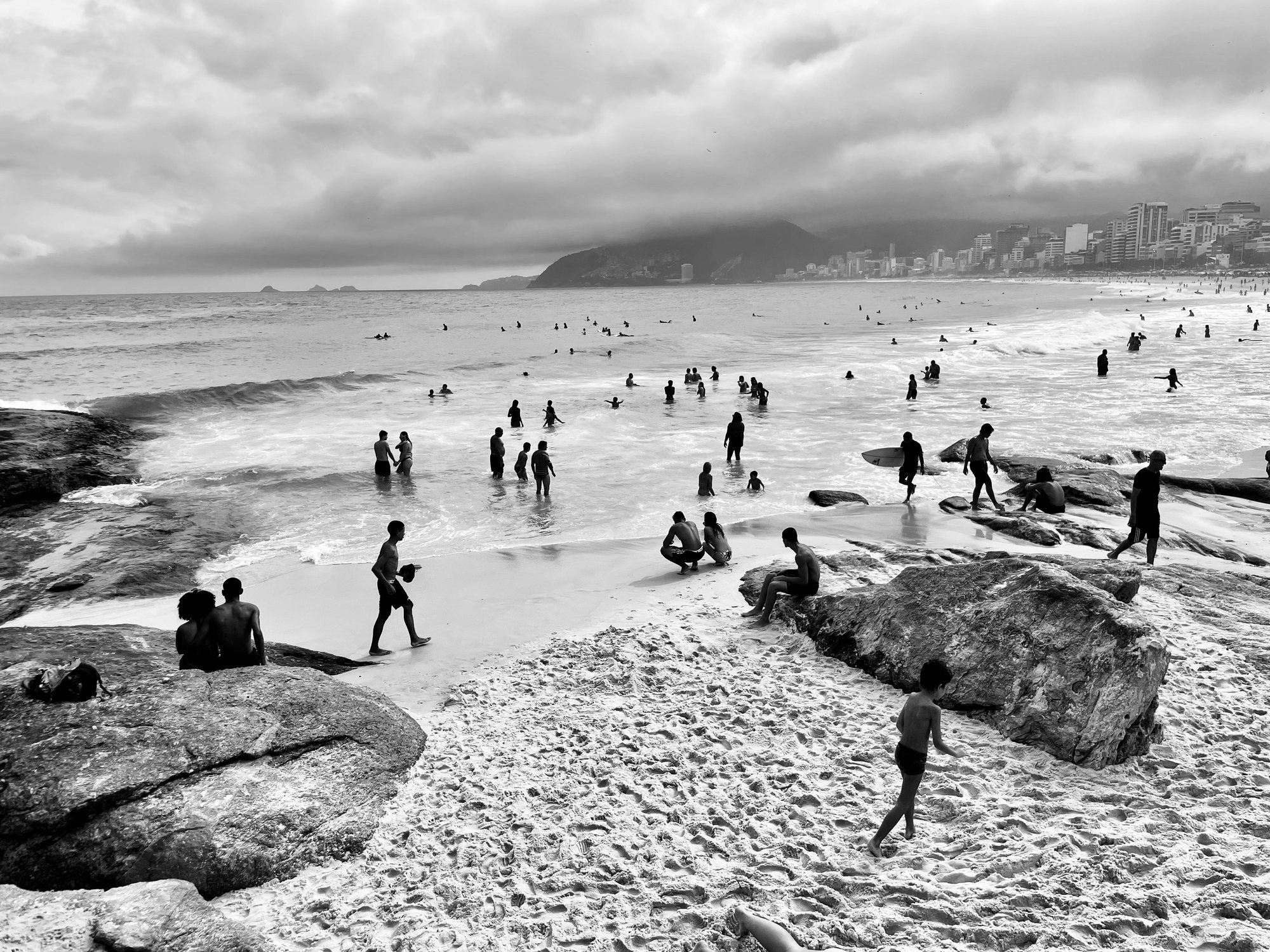 Plage vue en surplomb, Rio de Janeiro